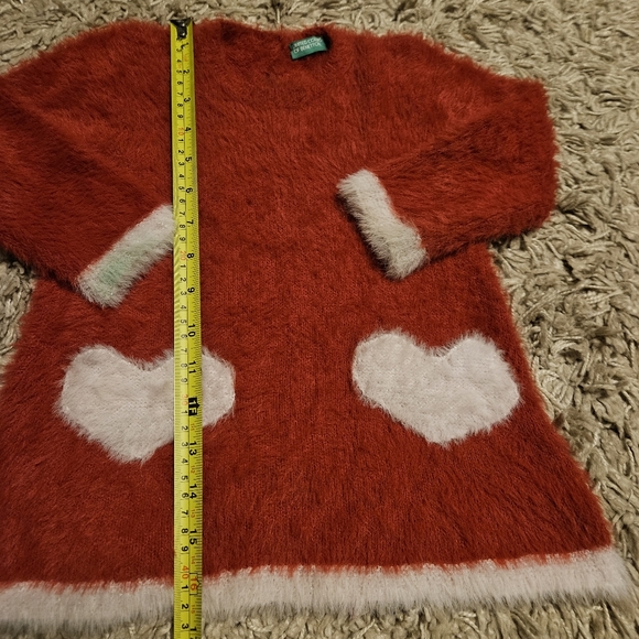 United Colors of Benetton Toddler soft red Christmas dress - Picture 3 of 12